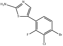 5-(4-Bromo-3-chloro-2-fluorophenyl)thiazol-2-amine Structure