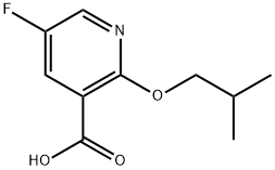 5-Fluoro-2-(2-methylpropoxy)-3-pyridinecarboxylic acid Structure