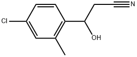 4-Chloro-β-hydroxy-2-methylbenzenepropanenitrile Structure