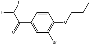 1-(3-bromo-4-propoxyphenyl)-2,2-difluoroethanone Structure