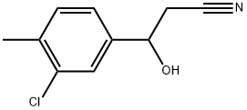 3-Chloro-β-hydroxy-4-methylbenzenepropanenitrile Structure