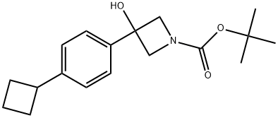 1,1-Dimethylethyl 3-(4-cyclobutylphenyl)-3-hydroxy-1-azetidinecarboxylate Structure