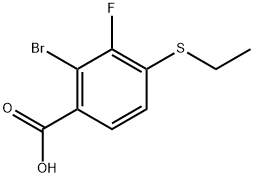 2-Bromo-4-(ethylthio)-3-fluorobenzoic acid Structure