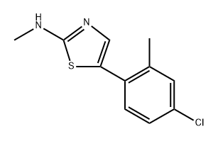 5-(4-Chloro-2-methylphenyl)-N-methylthiazol-2-amine Structure