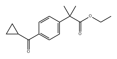 4-(Cyclopropylcarbonyl)-α,α-dimethyl-ethyl ester benzeneacetic acid Structure