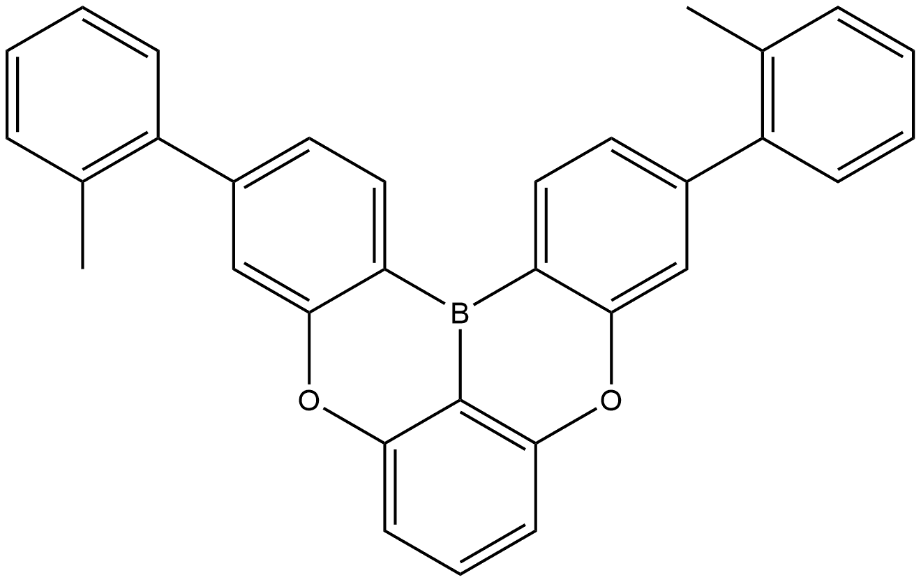 3,11-Bis(2-methylphenyl)[1,4]benzoxaborino[2,3,4-kl]phenoxaborin Structure