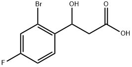 3-(2-Bromo-4-fluorophenyl)-3-hydroxypropanoic acid Structure