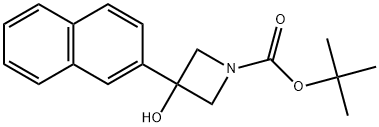 1,1-Dimethylethyl 3-hydroxy-3-(2-naphthalenyl)-1-azetidinecarboxylate Structure