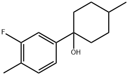 1-(3-fluoro-4-methylphenyl)-4-methylcyclohexanol Structure