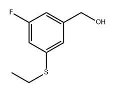 (3-(ethylthio)-5-fluorophenyl)methanol 구조식 이미지