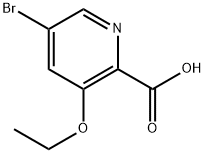 5-Bromo-3-ethoxy-2-pyridinec arboxylic acid Structure