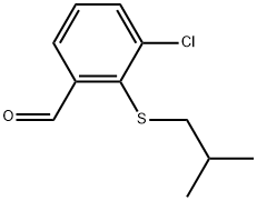 3-Chloro-2-[(2-methylpropyl)thio]benzaldehyde Structure