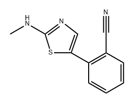 2-(2-(Methylamino)thiazol-5-yl)benzonitrile Structure