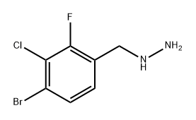 (4-bromo-3-chloro-2-fluorophenyl)methyl]hydrazine Structure