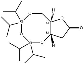 D-erythro-Pentonic acid, 2-deoxy-3,5-O-[1,1,3,3-tetrakis(1-methylethyl)-1,3-disiloxanediyl]-, γ-lactone Structure