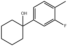 1-(3-fluoro-4-methylphenyl)cyclohexanol 구조식 이미지