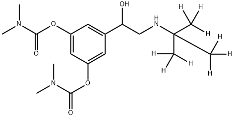 Carbamic acid, N,N-dimethyl-, C,C'-[5-[2-[[1,1-di(methyl-d3)ethyl-2,2,2-d3]amino]-1-hydroxyethyl]-1,3-phenylene] ester Structure