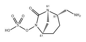 (1R,2S,5R)-2-(Aminomethyl)-7-oxo-1,6-diazab icyclo[3.2.1]oct-6-yl hydrogen sulfate 구조식 이미지