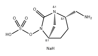 Sulfuric acid, mono[(1R,2S,5R)-2-(aminom ethyl)-7-oxo-1,6-diazabicyclo[3.2.1]oct-6-yl] ester, sodium salt (1:1) 구조식 이미지