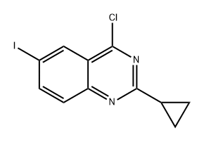 4-chloro-2-cyclopropyl-6-iodoquinazoline Structure