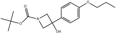 1,1-Dimethylethyl 3-hydroxy-3-(4-propoxyphenyl)-1-azetidinecarboxylate Structure