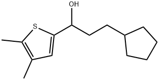 α-(2-Cyclopentylethyl)-4,5-dimethyl-2-thiophenemethanol Structure