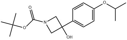 1,1-Dimethylethyl 3-hydroxy-3-[4-(1-methylethoxy)phenyl]-1-azetidinecarboxylate Structure