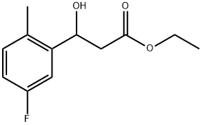 Ethyl 5-fluoro-β-hydroxy-2-methylbenzenepropanoate Structure