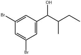 3,5-Dibromo-α-(1-methylpropyl)benzenemethanol Structure