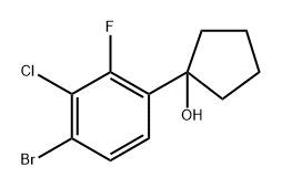 1-(4-bromo-3-chloro-2-fluorophenyl)cyclopentanol Structure