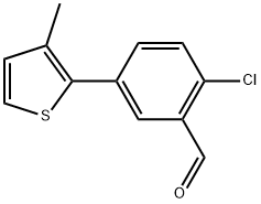 2-Chloro-5-(3-methyl-2-thienyl)benzaldehyde Structure