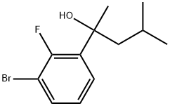 3-Bromo-2-fluoro-α-methyl-α-(2-methylpropyl)benzenemethanol Structure