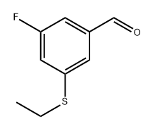 3-(ethylthio)-5-fluorobenzaldehyde Structure