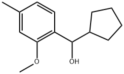 α-Cyclopentyl-2-methoxy-4-methylbenzenemethanol Structure