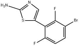 5-(3-Bromo-2,6-difluorophenyl)thiazol-2-amine Structure