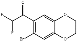 1-(7-bromo-2,3-dihydrobenzo[b][1,4]dioxin-6-yl)-2,2-difluoroethanone Structure