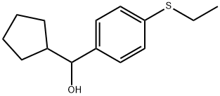 α-Cyclopentyl-4-(ethylthio)benzenemethanol Structure