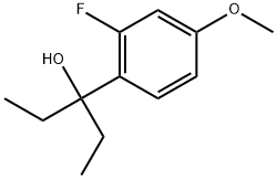 α,α-Diethyl-2-fluoro-4-methoxybenzenemethanol Structure