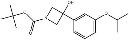 1,1-Dimethylethyl 3-hydroxy-3-[3-(1-methylethoxy)phenyl]-1-azetidinecarboxylate Structure