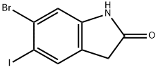 6-bromo-5-iodoindolin-2-one Structure