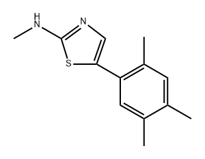 N-methyl-5-(2,4,5-trimethylphenyl)thiazol-2-amine Structure