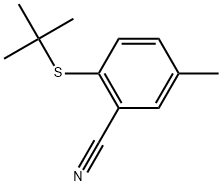 2-[(1,1-Dimethylethyl)thio]-5-methylbenzonitrile Structure