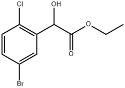 Ethyl 5-bromo-2-chloro-α-hydroxybenzeneacetate Structure