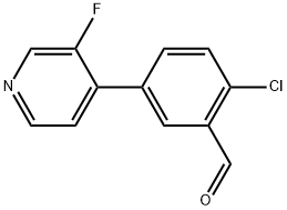 2-Chloro-5-(3-fluoro-4-pyridinyl)benzaldehyde Structure