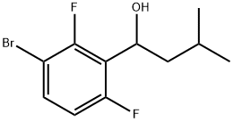 1-(3-bromo-2,6-difluorophenyl)-3-methylbutan-1-ol Structure