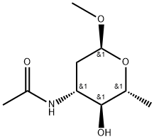 Methyl 3-(acetylamino)-2,3,6-trideoxy-α-D-arabino-hexopyranoside Structure