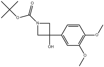 1,1-Dimethylethyl 3-(3,4-dimethoxyphenyl)-3-hydroxy-1-azetidinecarboxylate Structure