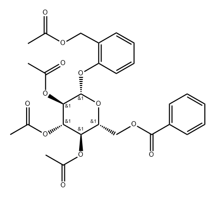 2-[(Acetyloxy)methyl]phenyl β-D-glucopyranoside 2,3,4-triacetate 6-benzoate Structure