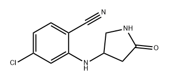 4-chloro-2-[(5-oxopyrrolidin-3-yl)amino]benzonitrile Structure