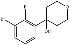 4-(3-bromo-2-fluorophenyl)tetrahydro-2H-pyran-4-ol Structure